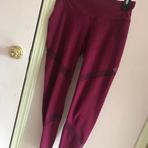 burgundy leggings